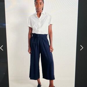 RUTI Light Poplin Paperbag Wide Leg Pants